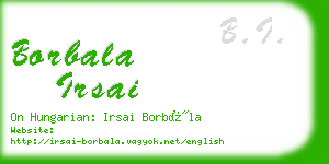 borbala irsai business card